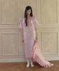 VINAJ Barbara Striped Ruffle Pajama Dress (Baby Pink)