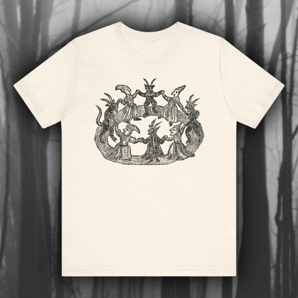 Witches and Wizards II, Vintage Woodcut Shirt, Occult Art T-shirt, Unisex Tee