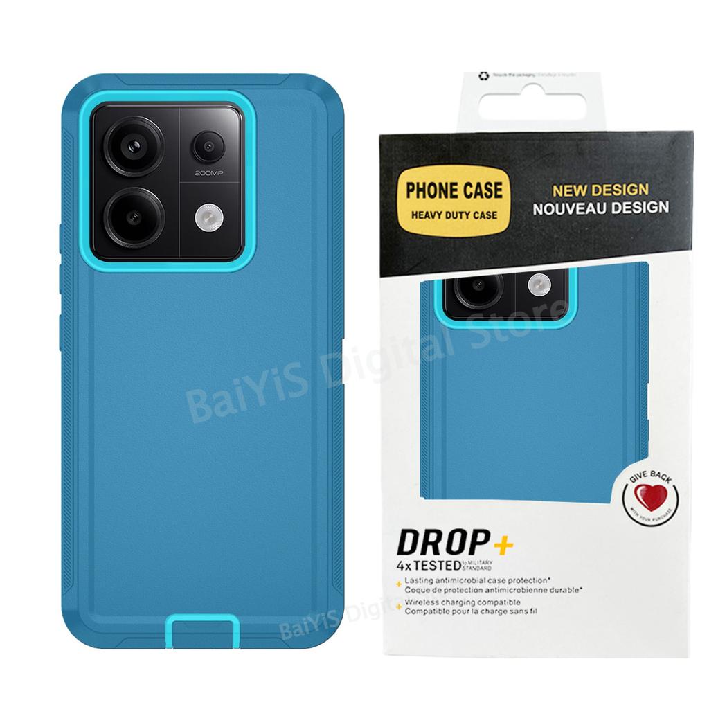 Custodia Robusta Ibrida OTT Defender per Xiaomi Redmi Note 15 13 Pro Plus 4G 5G 15C 13R - Copertura Protettiva Antiurto a 3 Strati