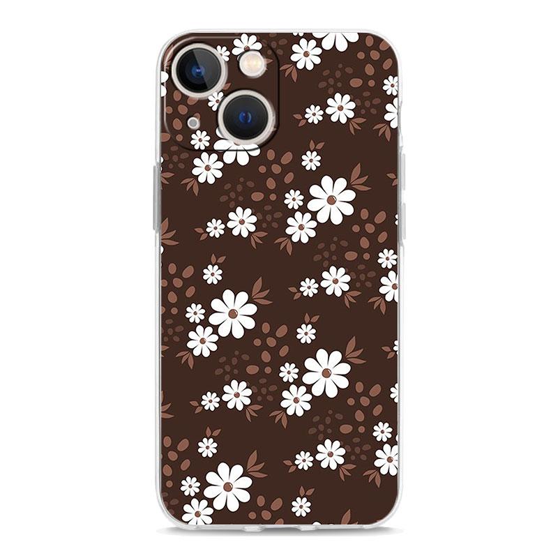 Phone Case For iPhone 17 Cases iPhone Air 16 15 12 13 14 Pro Max 7 8 Plus 16Pro iPhone11 Clear Soft Cover Elegant Flower