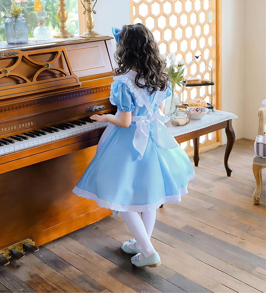 Alice in Wonderland Girls Maid Princess Halloween Short Light Set [RPFLQ] Dress, Cosplay, Costume, Apron, Sleeves, Kids' Costume, Cute, Popular,