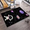Astronaut Galaxy Printed Carpet with Star Constellations Black Backdrop Suitable for Use As an Anti-slip for Living Room Bedroom Sofas