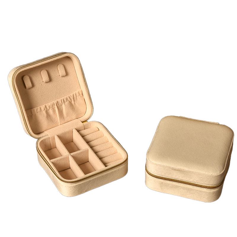 INS Round Mini Travel Jewelry Gift Box: Compact Ring Storage Case
