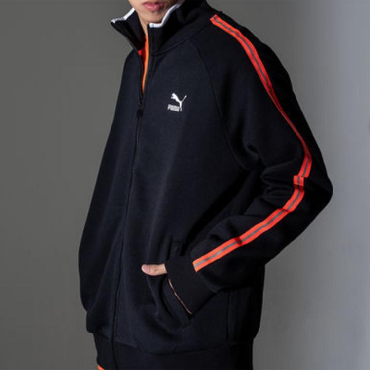 Puma Sport Track Jacket With Stand Collar Men Jackets Black 598135-01