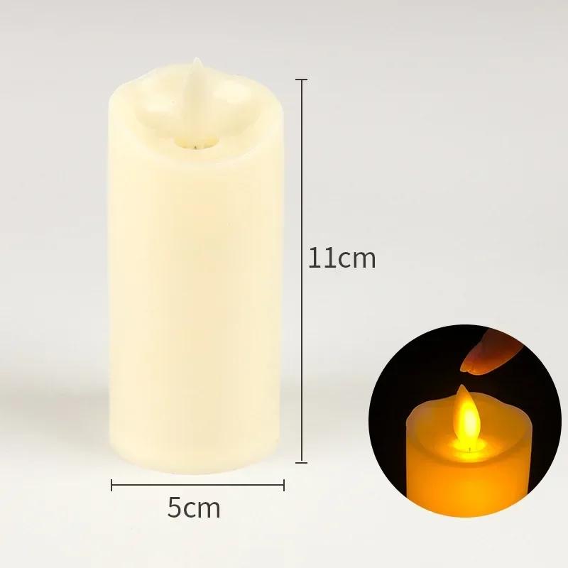 LED Battery Portable Candle Light Swinging Flameless Holiday Birthday Party Wedding Bedroom Decoration Supplies Light Fixtures