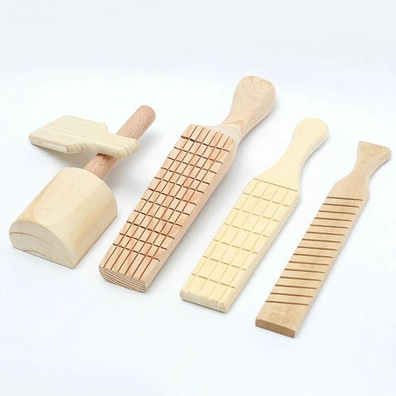 Multifunction Arc Grooved Ribbed Wooden Utensils Paddle For Sculpture Ceramics Accessories Pottery Figurine Clay Molding Tool