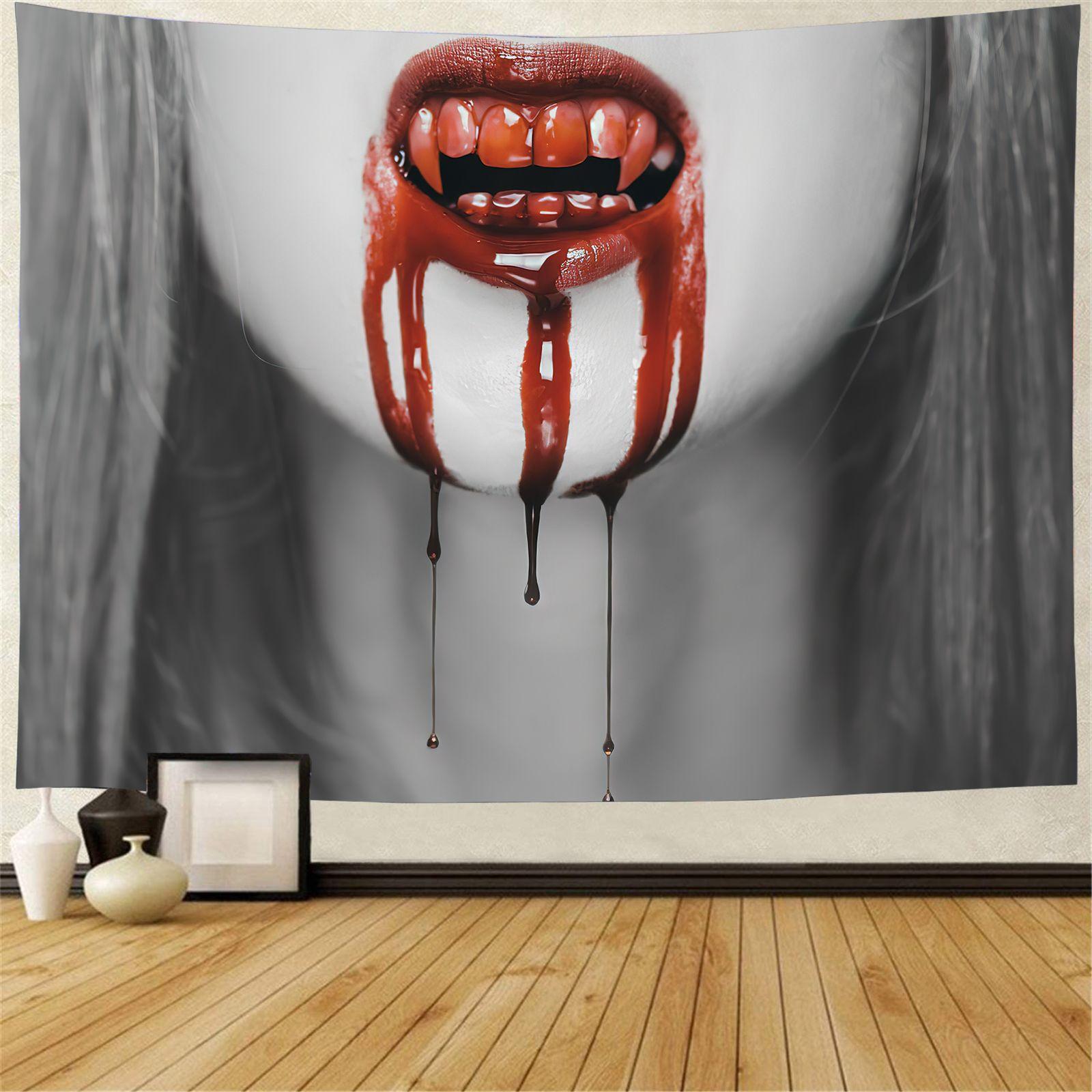 Домашний Декор Гобелен Хэллоуин Тыква Фонарь Настенный Гобелен Бохо Хиппи Волшебный Замок — фото 17