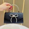 Women's Elegant Glitter Evening Bag with Bow Decor Exquisite Shoulder Clutch Purse for Parties, Weddings & Formal Events