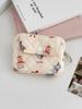 Cute Cartoon Bowknot Print Women's Zipper Change Bags Quilted Plaid Ladies Portable Clutch Storage Bag Female Multi Pocket Purse
