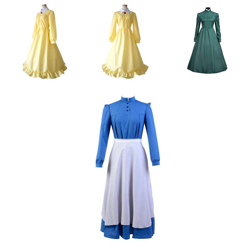 Howl's Moving Castle Sophie Deluxe Long Sleeve Costume For Cosplay