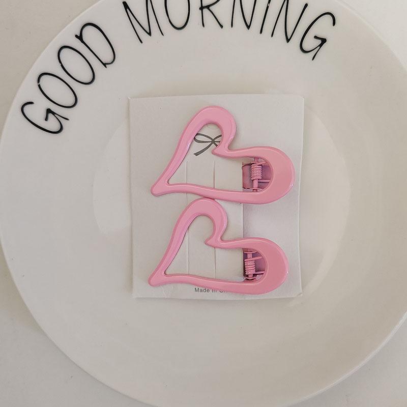 

2 шт. Сплав Сердце Красочная Заколка Зажим для Волос для Женщин Девочек Детский Подарок Повседневный Инструмент для Волос Вечеринка Праздник Украшение