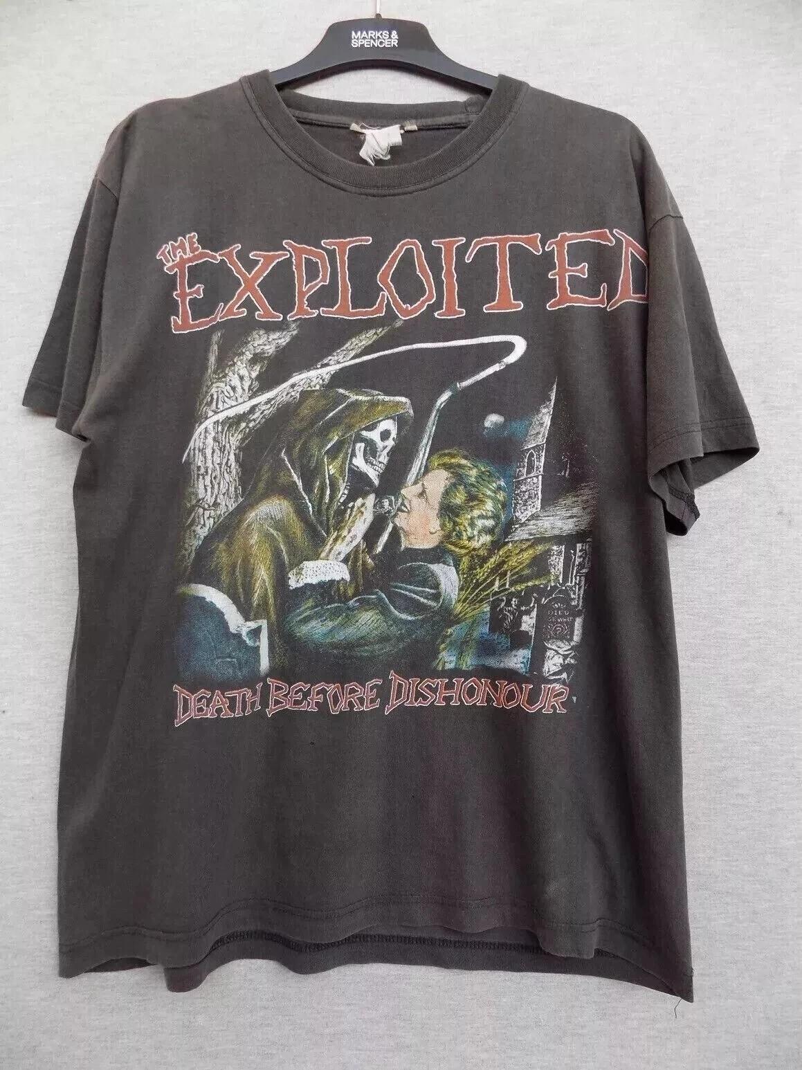 The Exploited Band 90 s Basic Black Unisex T shirt Men Women S-5XL KH16745 XL