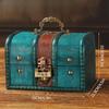 Wood Treasure Chest Decorative Box Collection Gift Decoration Unique Desktop Handheld Jewelry