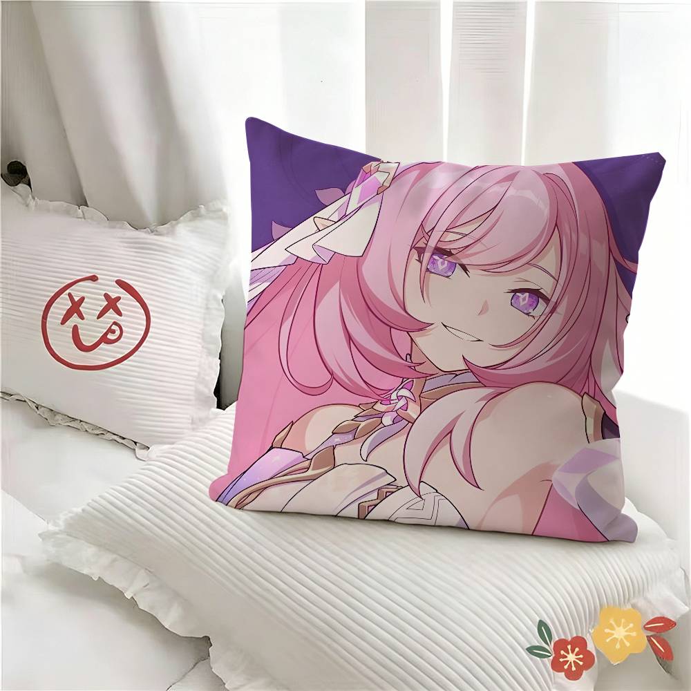 Pc Elysia Honkai Impact Rd Pillow Case Fashion Square Pillowcase Bedroom Sofa Room Ins Decoration Leisure