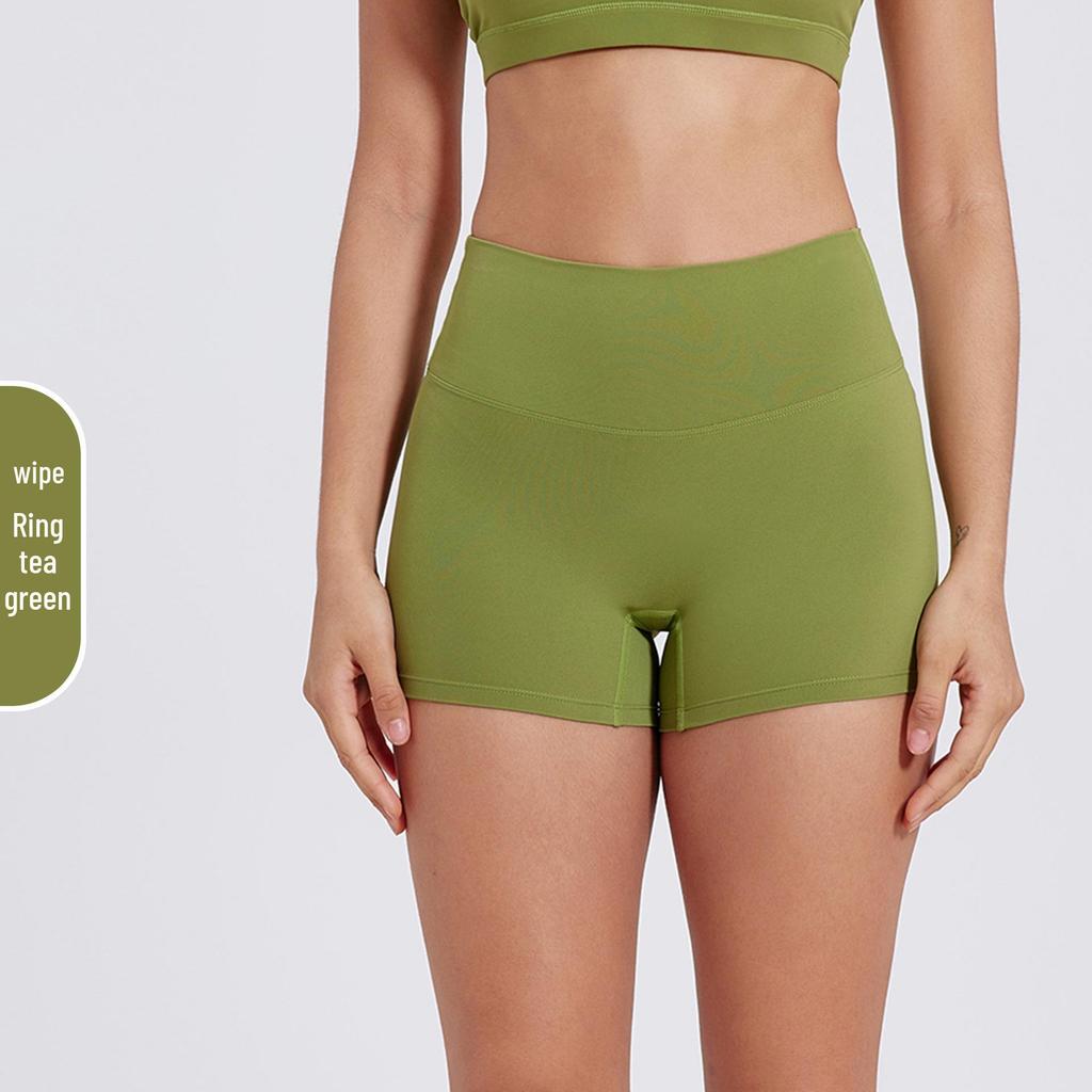 Shorts de Yoga Taille Haute Contrôle du Ventre pour Femmes - Push-up Pêche, Tissu Brossé, Longueur Trois-Quarts pour la Course à Pied et le Fitness