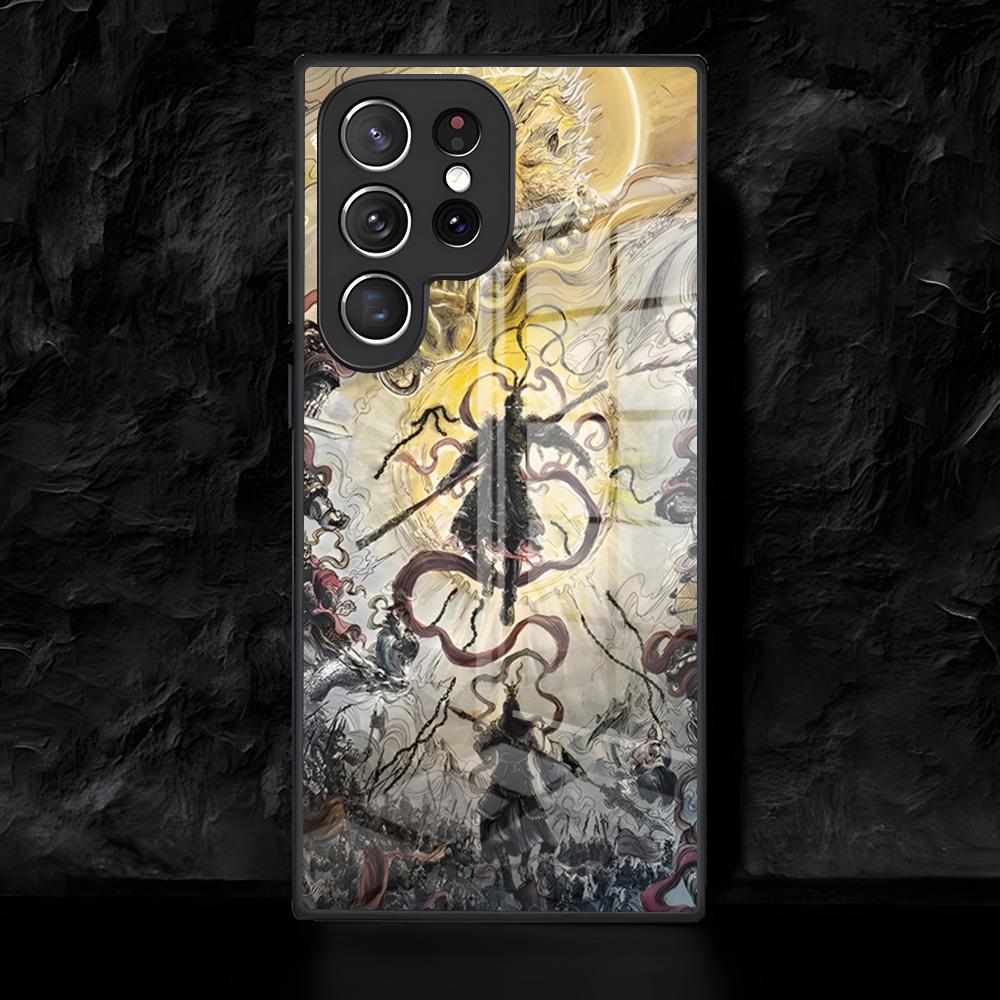 Cool Monkey King Phone Case For Samsung S26 S25 Edge Ultra 24 23 22 21 Ultra Plus Fe A55 56 15 4G 5GGlass Cover