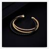 Personalisierte Retro Offene Manschettenarmband aus Edelstahl 4MM