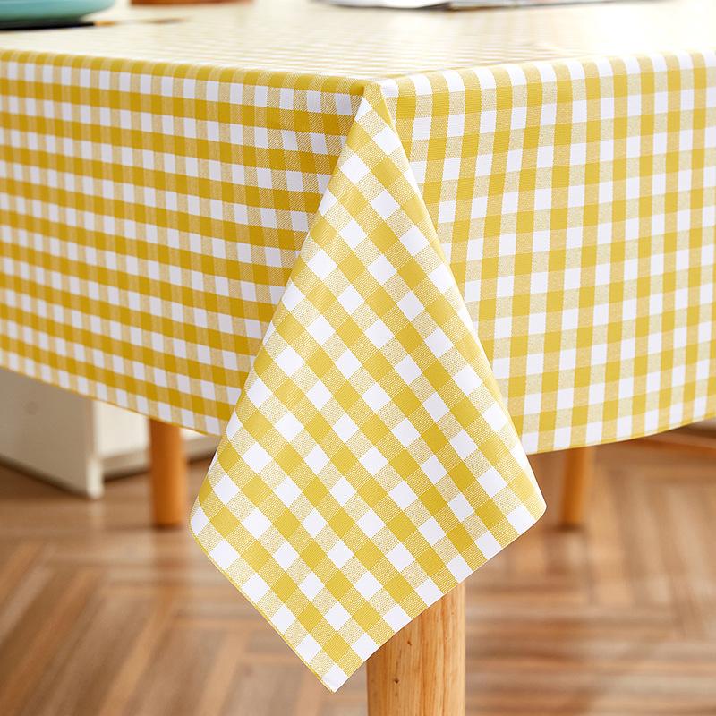 PVC Tablecloth Waterproof and Oil-proof Disposable Tablecloth Ins Style Rectangular Dining Table Cloth Coffee Table Table Mat