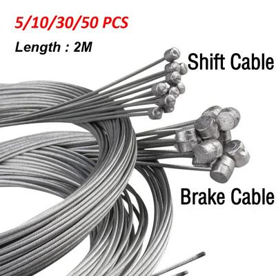 5-50Pcs 2M Bicycle Brake Cable Bicycle Shift Cable Stainless Steel Set Core Inner Wire For Mtb Road Bike Parts And Accessories