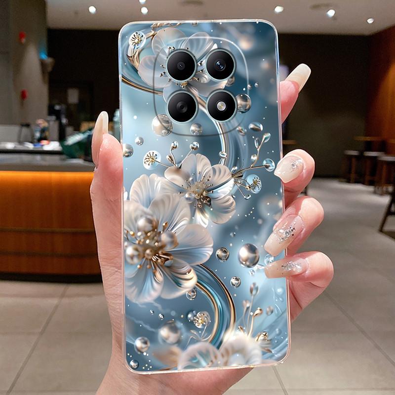 For Xiaomi Poco M8 Pro Casing Clear Luxury Fashion Butterfly Flowers Soft Silicone TPU Case For PocoM8 PocoM8Pro 5G Shell Cover