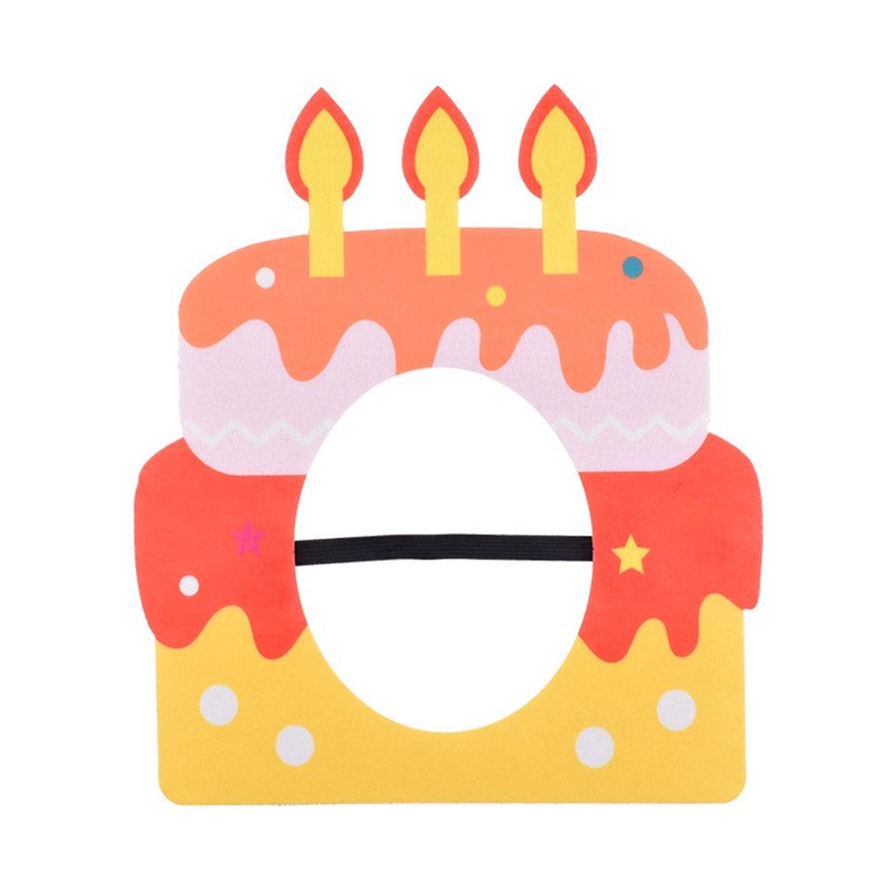 Multicolor Party Photo Props Felt Headgear Hat Funny Cake Hat Party Cap  Gift