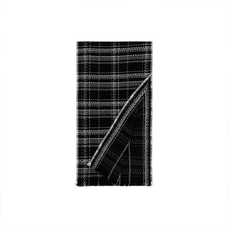 CEENIU YM24 Women s Winter Wool Plaid Scarf