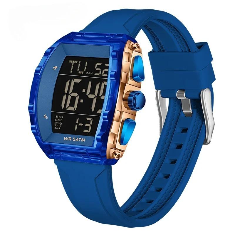 Men's Sports Electronic Watch Waterproof Countdown Calendar Night Light LED Digital Wristwatch