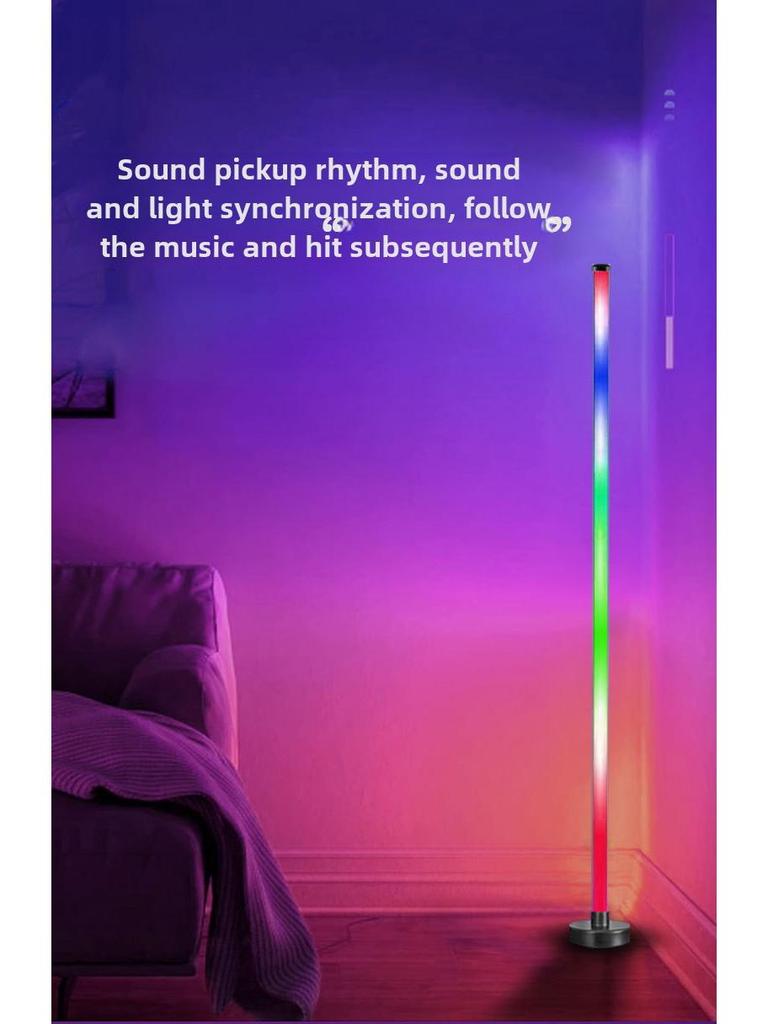RGB Fantasy Corner Floor Lamp: Music Rhythm Atmosphere Light for Living Room & Bedroom