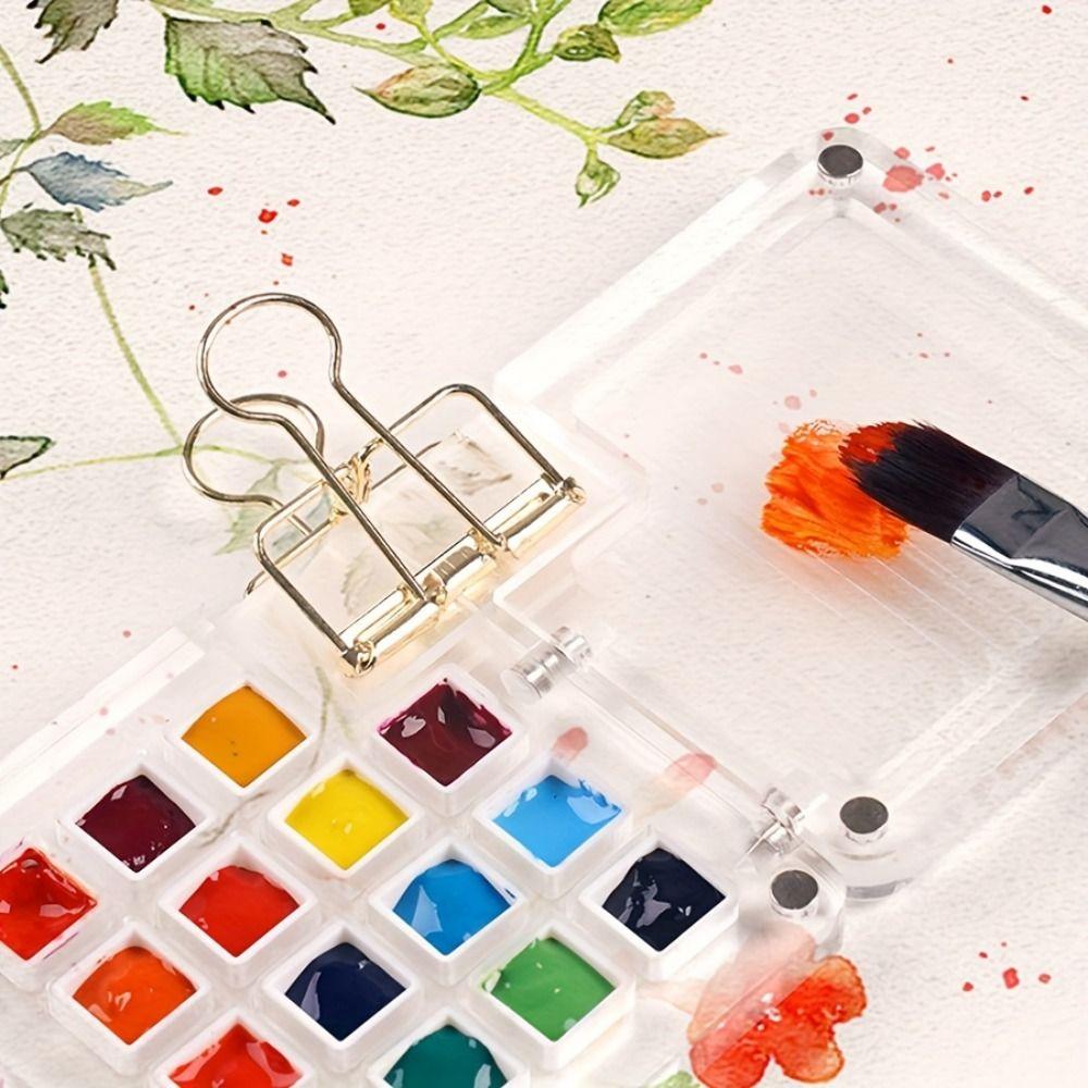 Mini Paint Pigment Box 8/15 Grid Empty Paint Box Art Supplies Watercolor Paint Palette Student