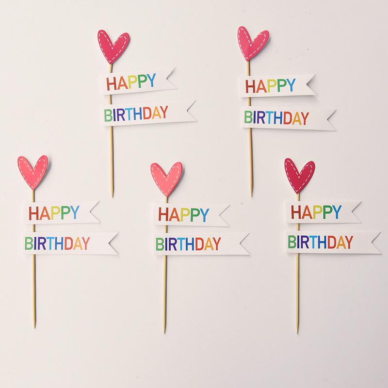 Cute Bear & Smiley Face Birthday Candle Inserts - Cartoon Cake Decorations for Kids