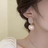 S925 Silver Needle Champagne Pearl Earrings Women's Ins Style Light Luxury Stud Earrings Explosive Earrings