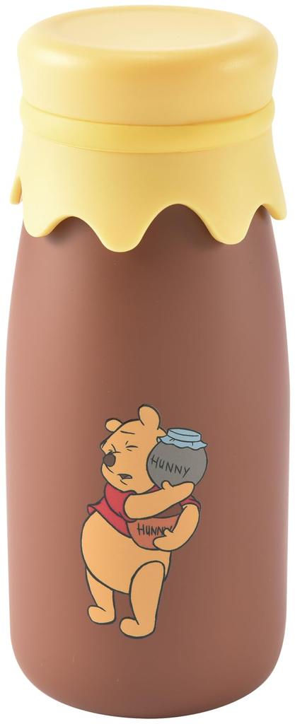 YAXEL Disney Mléčná Nerezová Ocel Medvídek Pú 320ml Láhev ve stylu láhve, (Legrační obličeje), Hnědý,