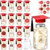 Light up Graduation Mason jar with Graduation Cap Class of 2026 Graduation Centerpieces for Congrats Graduate Party