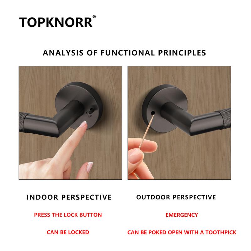 Bathroom Door Lock Indoor Bathroom 304 Stainless Steel Door Handle Wooden Door Bathroom Lock Privacy Door Lock Doorknob Bedroom