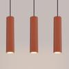 Lampa Wisząca Amber 3 Gu10 Ochra Czerwona Alu Lumilo 16.267.32