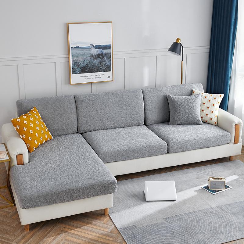 Jacquard Waterproof Sofa Seat Cushion Cover Furniture Protector For Pets Kids Stretch Washable Removable Slipcover