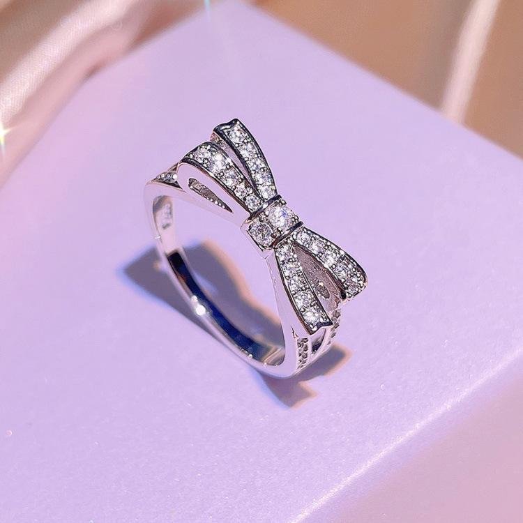 

Милый бант Minority Design Трехмерное универсальное индивидуальное кольцо для свадьбы, помолвки No. 10