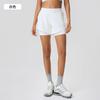 Schnelltrocknende atmungsaktive Fitness-Shorts Damen Fake Two-Piece Bund mit Kordelzug zum Abdecken der Hüften und zur Betonung der Schlankheit Yogahose Sommer D