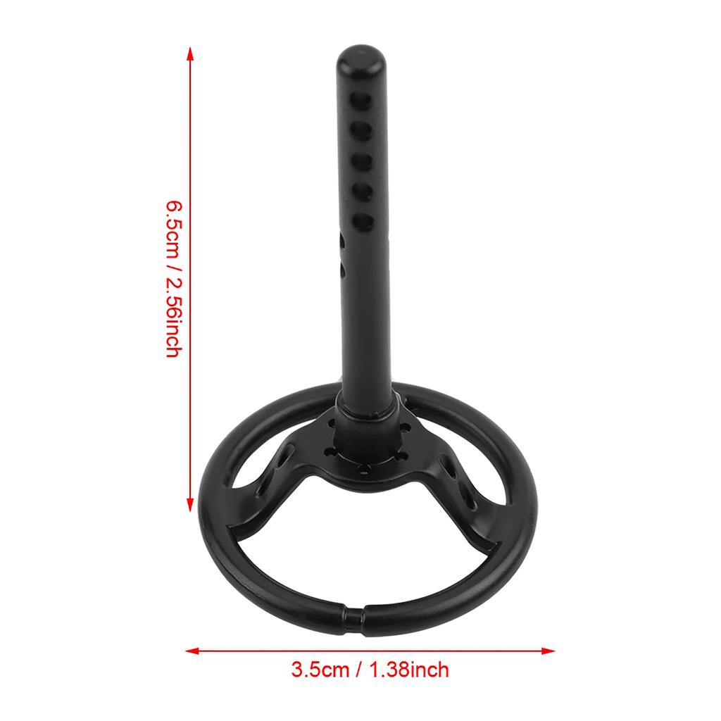 Uniwersalna czarna plastikowa kierownica do samochodu RC typu crawler w skali 1:10