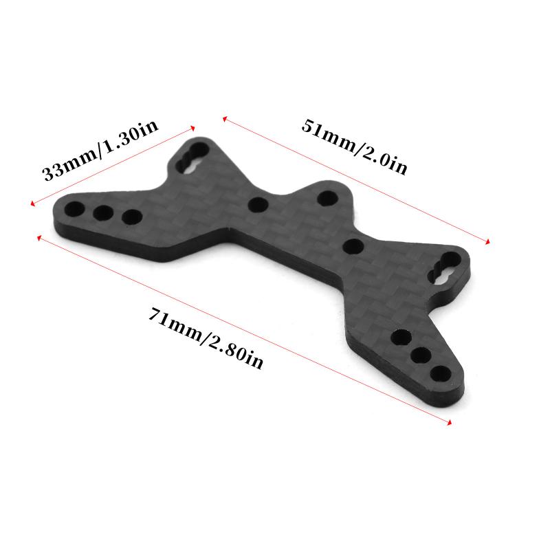 1Set Karbon-Dämpferstrebe Vorne Hinten Für Tamiya Tt-02B 1/10 RC Auto Chassis Teile RC Auto Ersatz Front-Dämpferstrebe