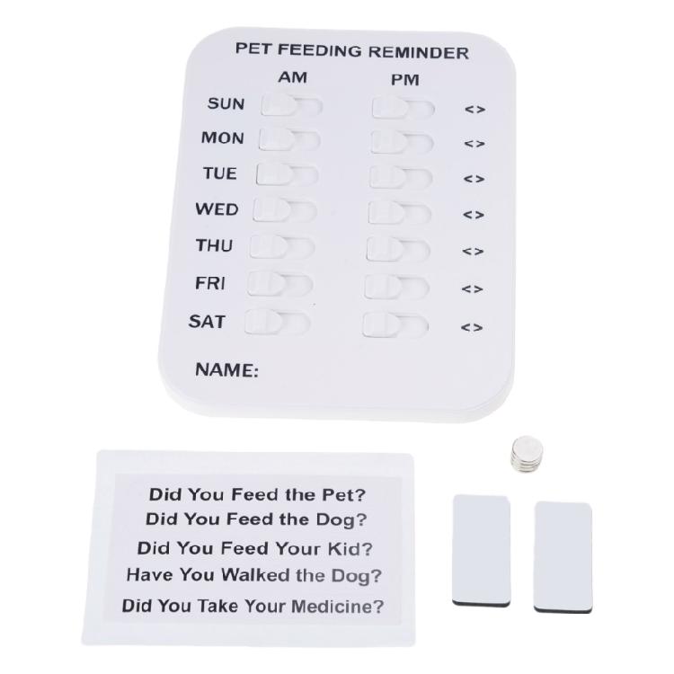 

Dog Feeding Reminder Magnetic Medicine and Food Tracker to Feed Your Two rows