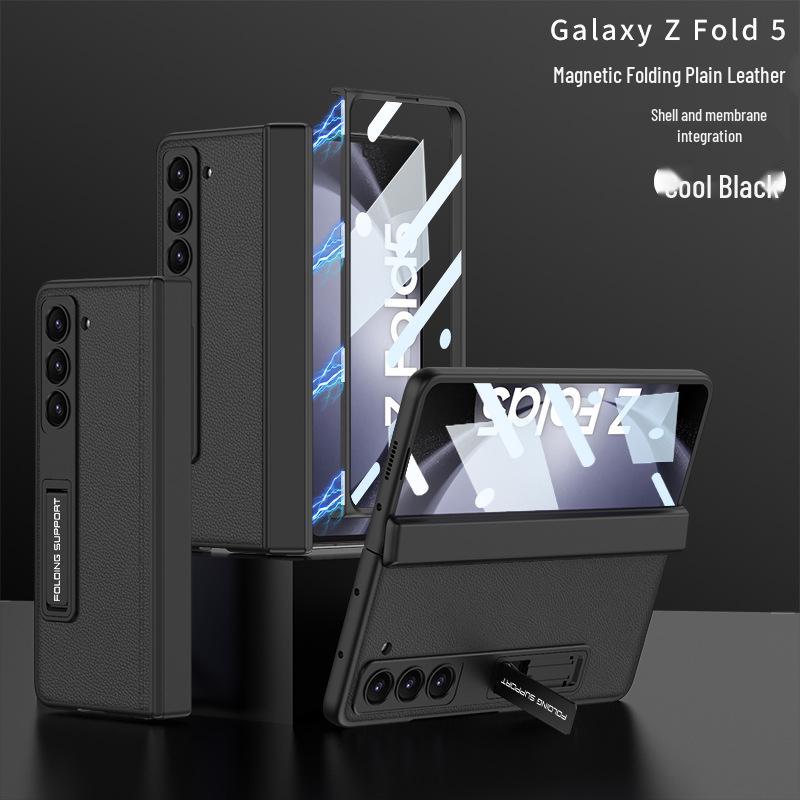 

Samsung Z Fold5 Leather Magnetic Hinge Case with Full Coverage Film and Creative Design Samsung Galaxy Z Fold5