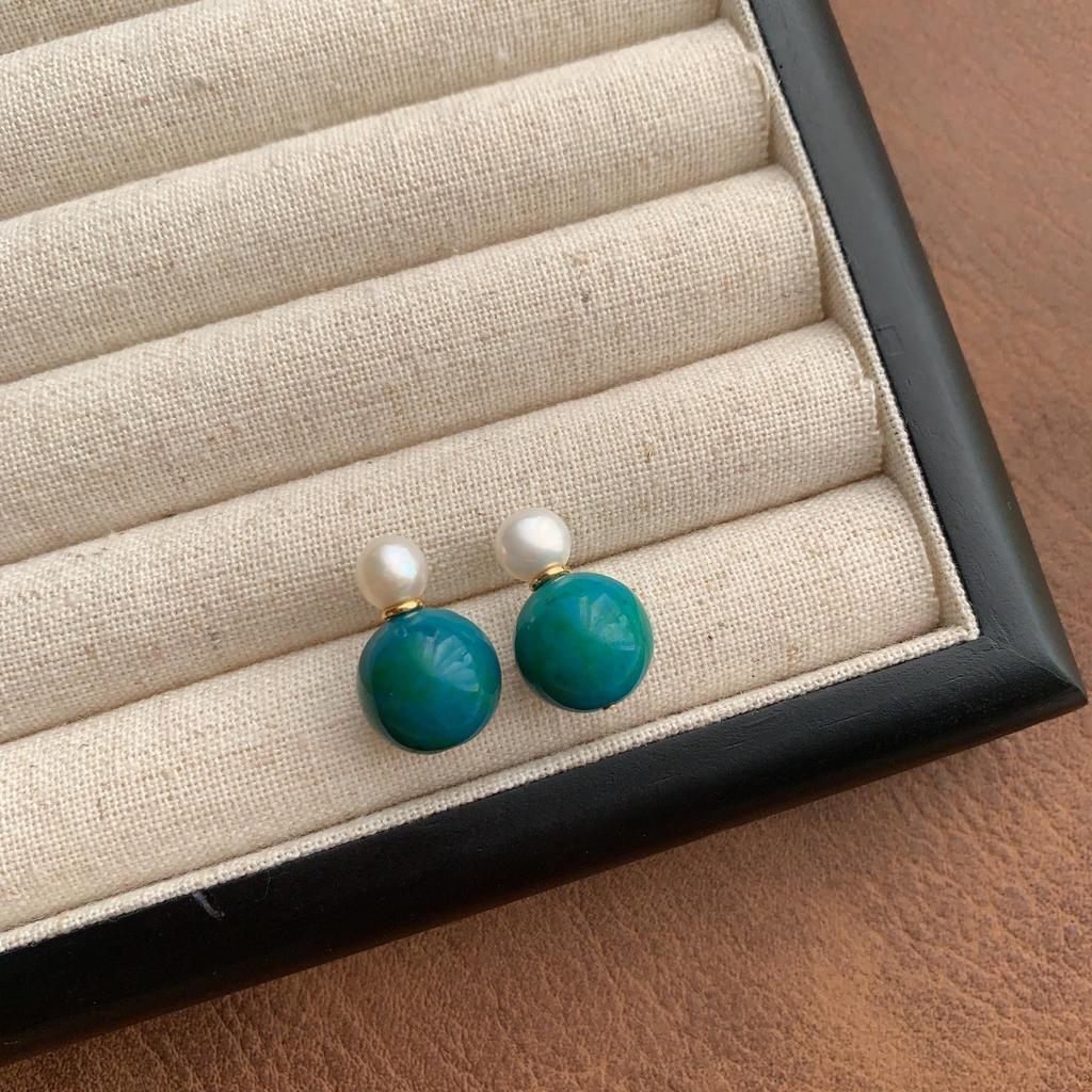 Natürliche Runde Edelstein Ohrstecker - Eleganter, Minimalistischer, Vielseitiger Schmuck