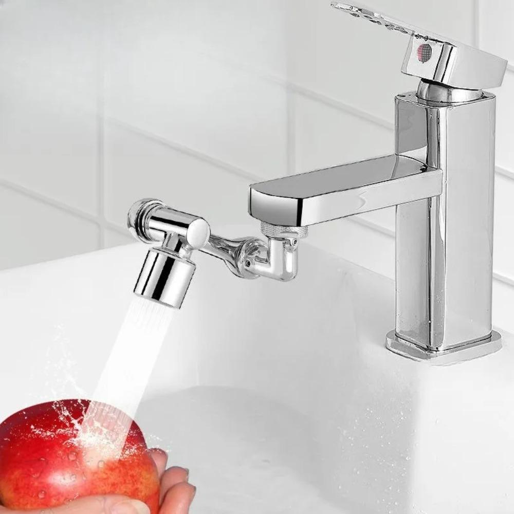 Tap Splash-proof Bubbler Faucet Filter Nozzle Tap Saving Water Extender 1440°Kitchen Scalable Metal Faucet Aerator Bathroom New