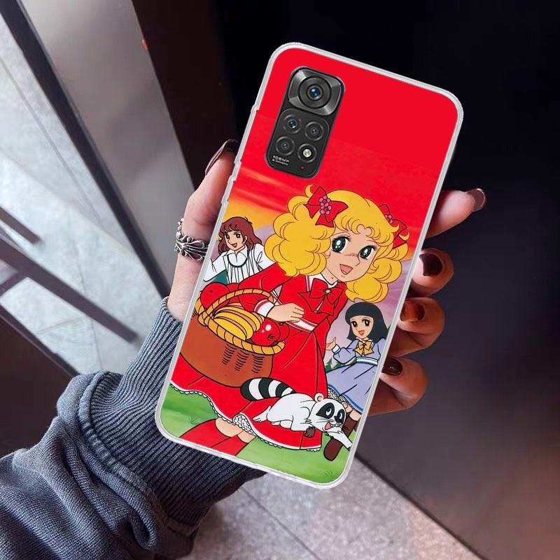 Candy 90s Anime Phone Case For Xiaomi Redmi Note 15 14 14S 13 12S 12 Pro Plus 11S 11 10S 10 4G Cover 11E 11T 5G Print Fundas Red