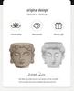 Zen Buddha Head Faux Stone Flower Pot for Garden Ornaments and Potted Plants
