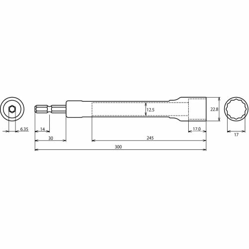 Lobtex Lightweight Socket "Stolock" 12-Point DSKT173
