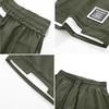 Herren Sieben-Viertel-Hose Elastischer Bund Kordelzug Tasche Lässig Strand Yoga Capri-Hose Leicht Bequem