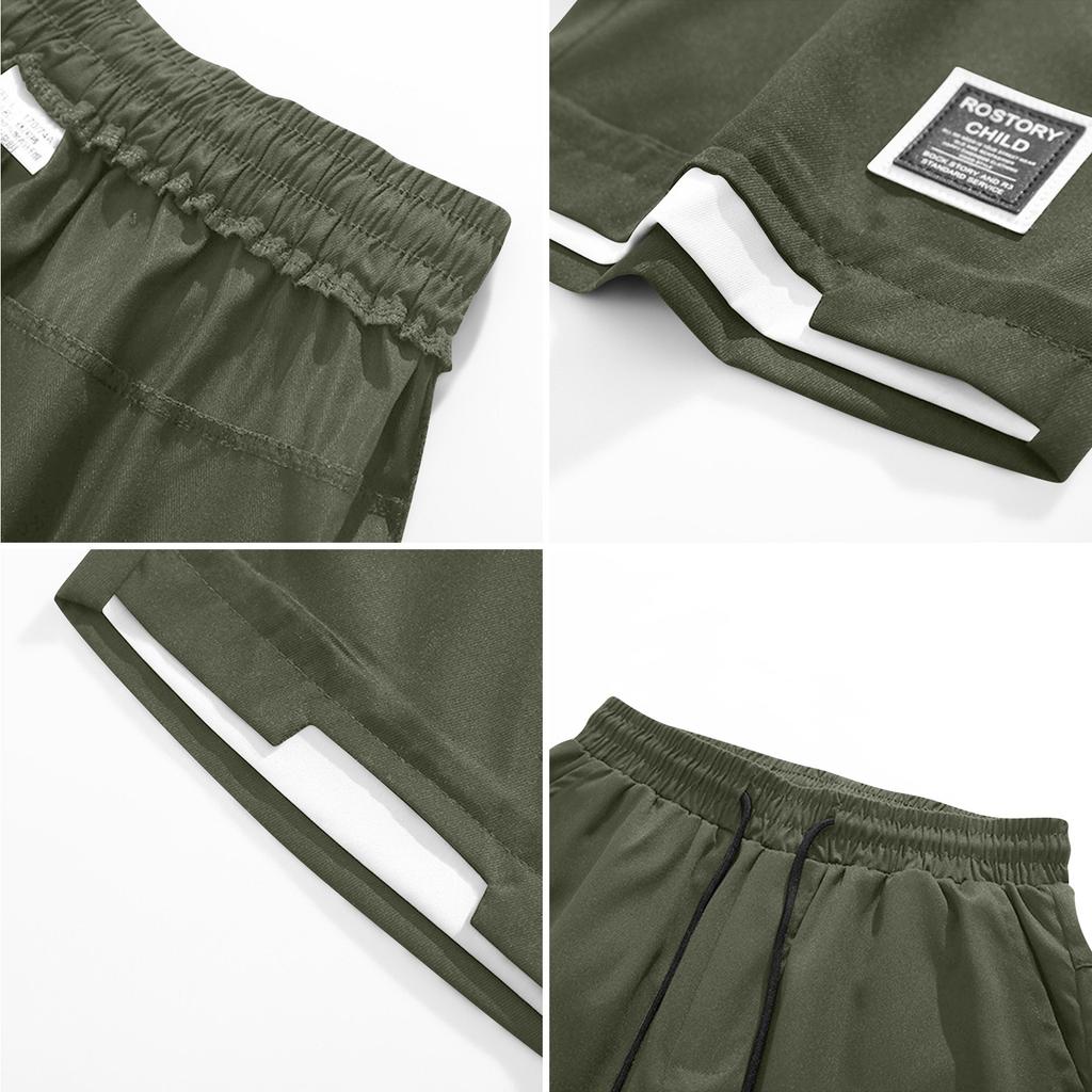 Herren Sieben-Viertel-Hose Elastischer Bund Kordelzug Tasche Lässig Strand Yoga Capri-Hose Leicht Bequem