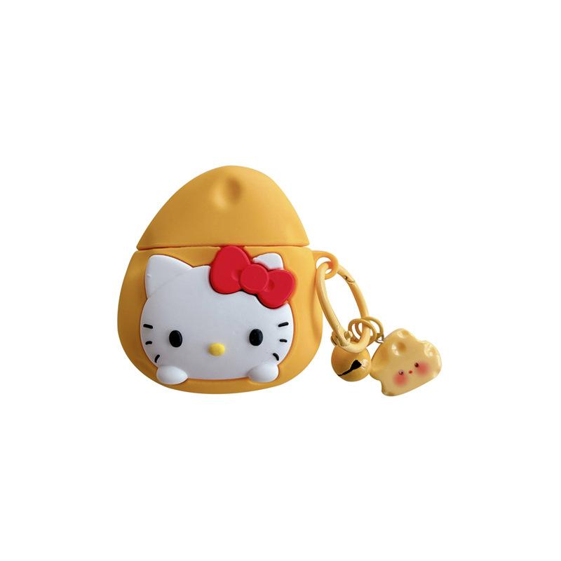 Cute cartoon cheese KT earphone cover AirPods Pro protective case for Apple 2 3rd generation Bluetooth silicone women